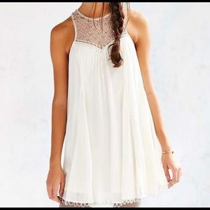 UO Kimchi Blue White Embellished Dress
